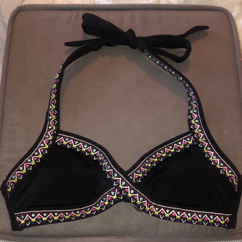 Victoria’s Secret PINK Black Pattered Bikini Top